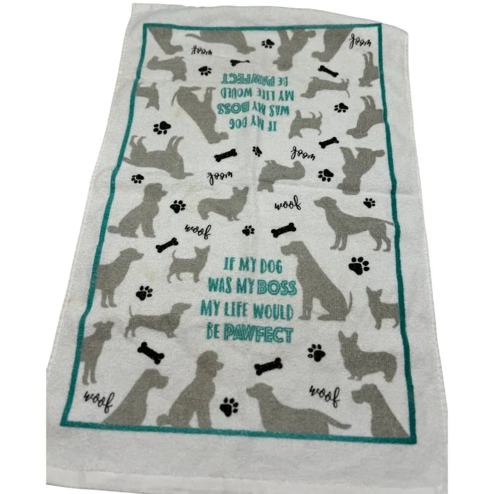 Dog-Themed Cotton Kitchen Towel 